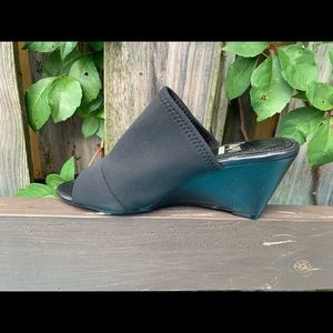 Impo Stretch Black Wedges Size 7 1/2  NEW
